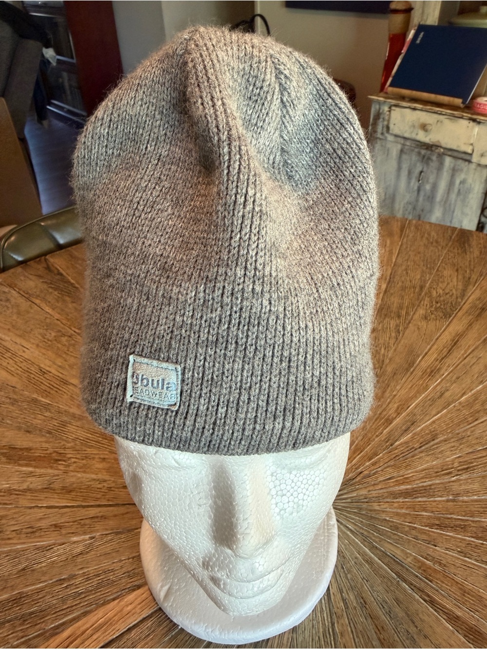 BULA Headwear Gray Knit Beanie Fleece Lined Made in Canada Ski Winter Hat